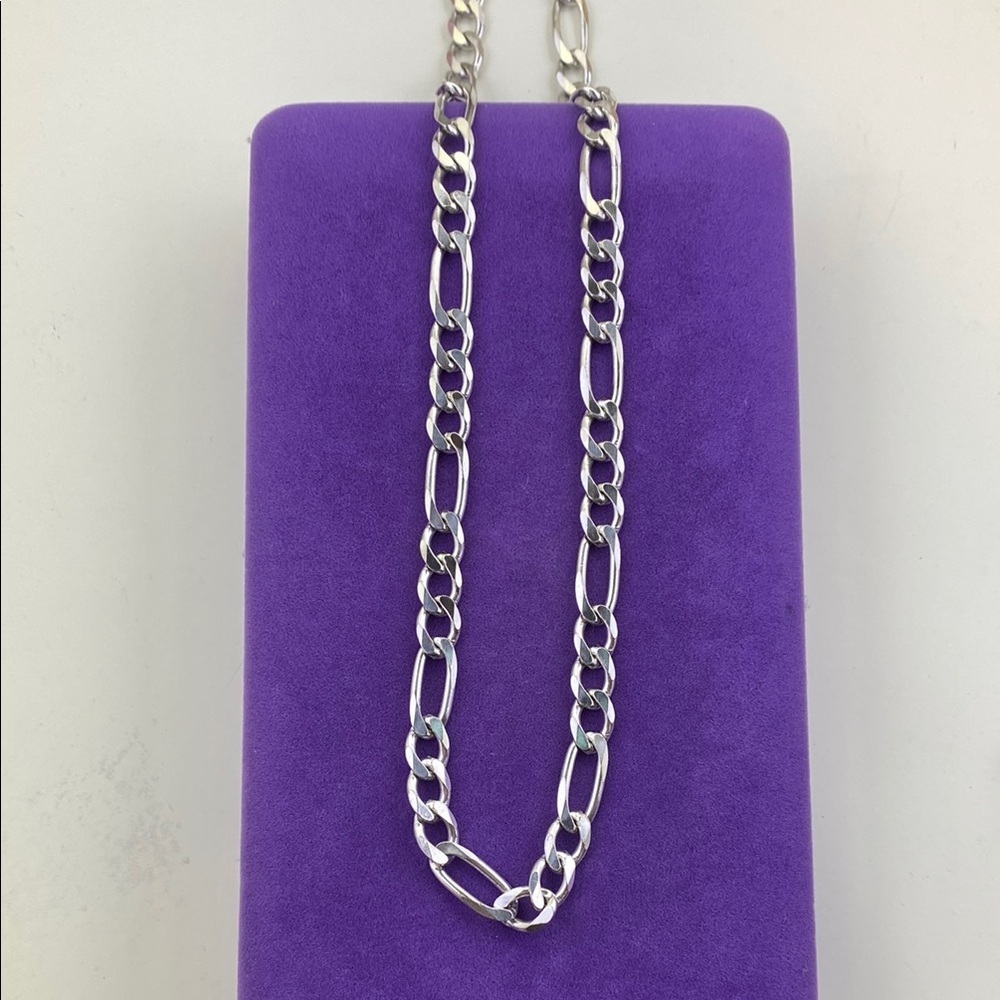 💛 Classic Sterling Silver Figaro Chain Necklace